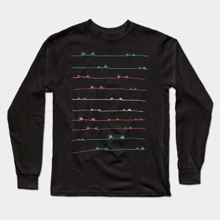 frog lines in trans colors Long Sleeve T-Shirt